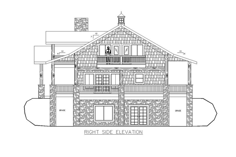 Architectural House Design - Exterior - Other Elevation 1 for Craftsman House Plan #117-978 - 3 bed, 2.5 bath