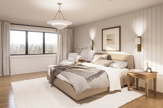 Interior - Master Bedroom for Farmhouse House Plan #1114-14 - 4 bed, 2.5 bath