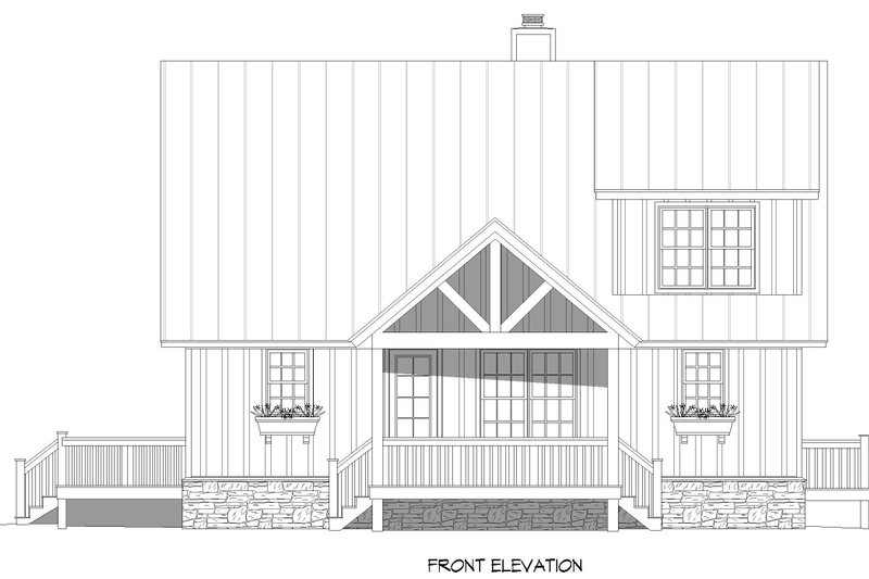 Home Plan - Exterior - Front Elevation 3 for Farmhouse House Plan #932-702 - 3 bed, 2.5 bath