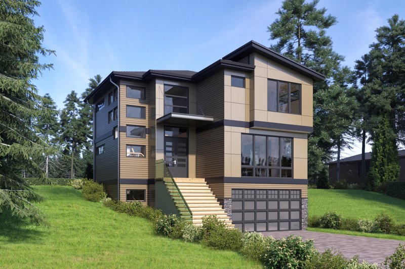 Dream House Plan - Exterior - Other Elevation 1 for Contemporary House Plan #1066-293 - 3 bed, 2.5 bath