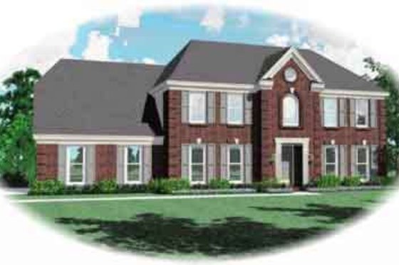 Exterior - Front Elevation for European House Plan #81-489 - 4 bed, 2.5 bath