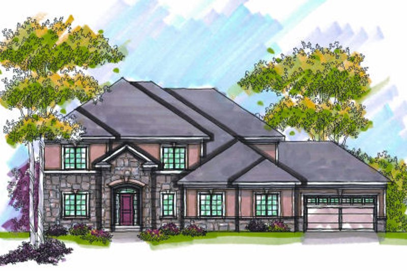 Dream House Plan - Traditional Exterior - Front Elevation Plan #70-954