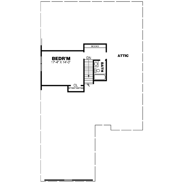 House Plan Design - Southern Floor Plan - Upper Floor Plan #34-182
