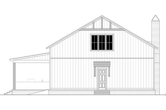 Exterior - Rear Elevation for Barndominium House Plan #430-342 - 4 bed, 3 bath