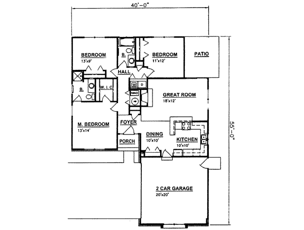 Traditional Floor Plan - Main Floor Plan #116-201