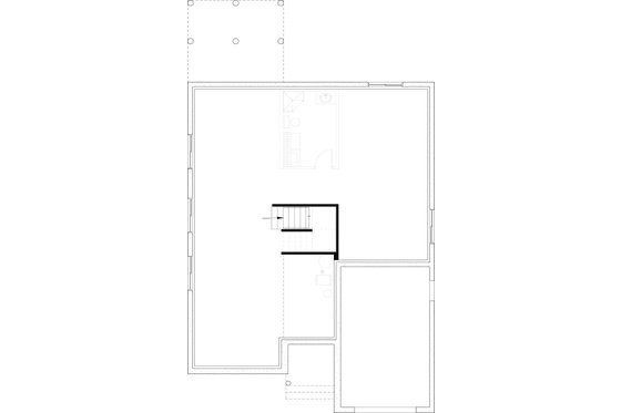 Floor Plan - Lower Floor for Traditional House Plan #23-786 - 2 bed, 1 bath