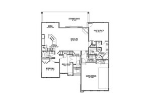 Floor Plan - Main Floor for Modern House Plan #1073-22 - 3 bed, 2 bath