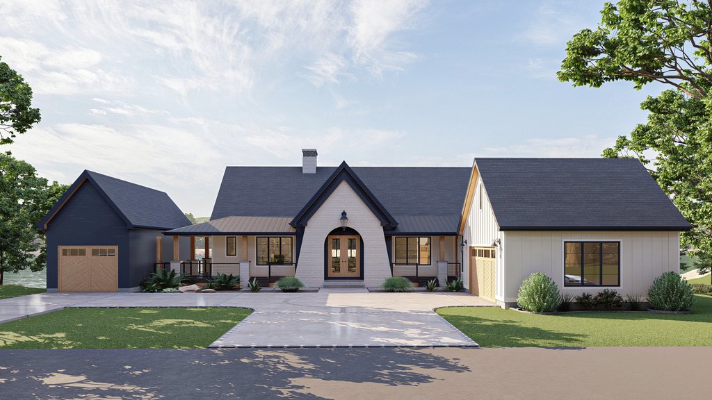 Exterior - Front Elevation 1 for Cottage House Plan #455-811 - 1 bed, 1.5 bath