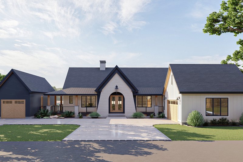 Architectural House Design - Exterior - Front Elevation 1 for Cottage House Plan #455-811 - 1 bed, 1.5 bath