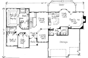 Floor Plan - Main Floor for Traditional House Plan #308-173 - 7 bed, 3.5 bath