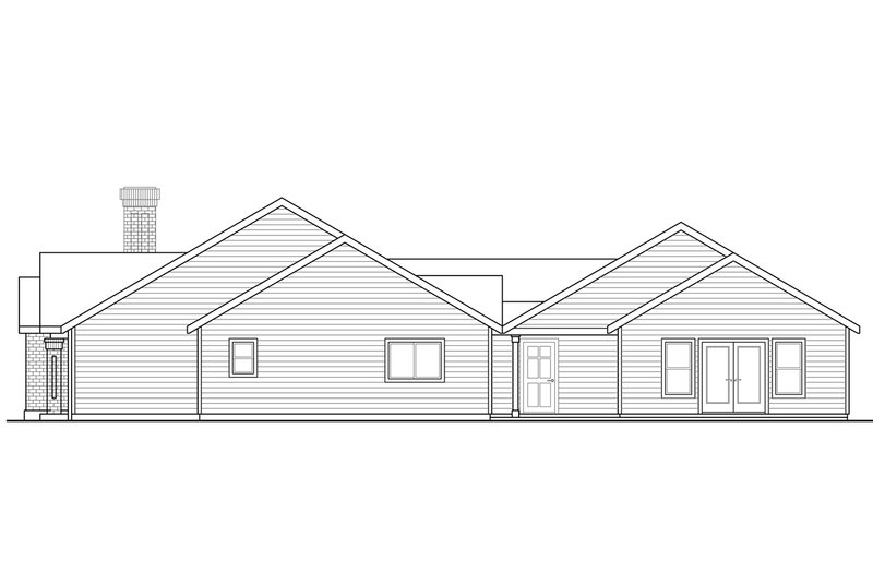 Dream House Plan - Exterior - Other Elevation 1 for Ranch House Plan #124-973 - 5 bed, 3 bath