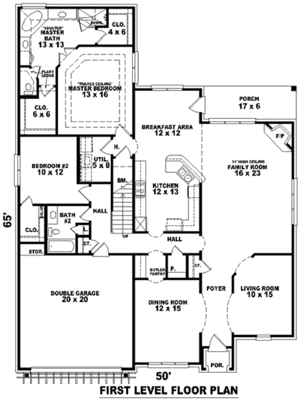 European Floor Plan - Main Floor Plan #81-1109