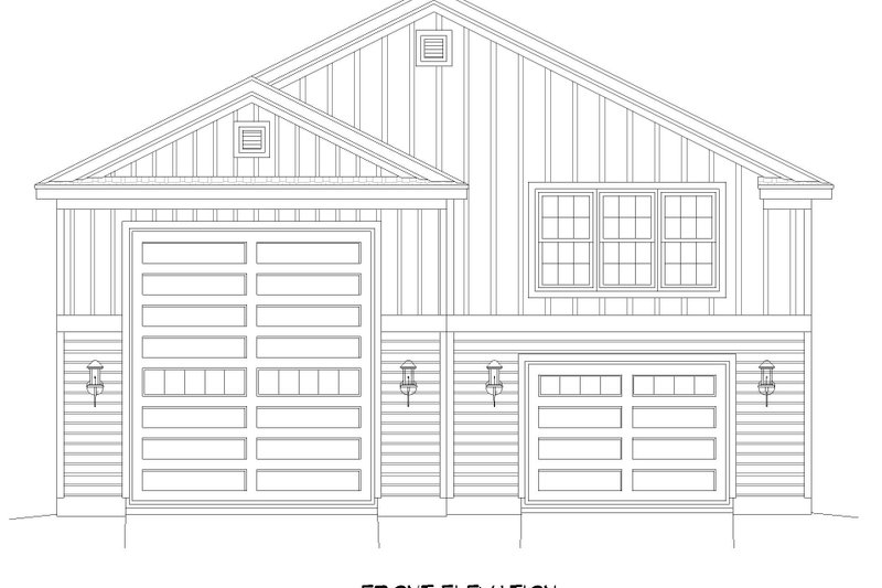 House Plan Design - Exterior - Front Elevation 3 for Contemporary House Plan #932-835, 1 bath