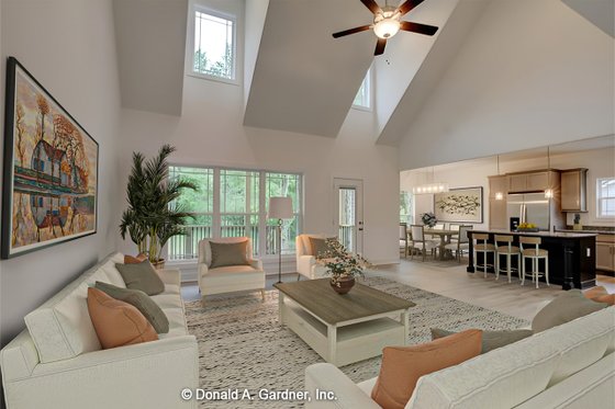 Interior - Family Room 1 for Country House Plan #929-52 - 3 bed, 2.5 bath