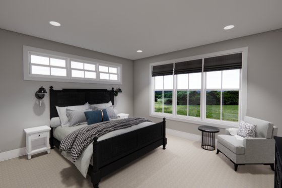 Interior - Master Bedroom for Farmhouse House Plan #51-1236 - 3 bed, 2 bath