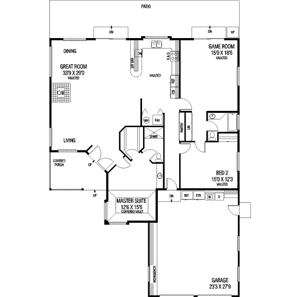 Traditional Floor Plan - Main Floor Plan #60-573