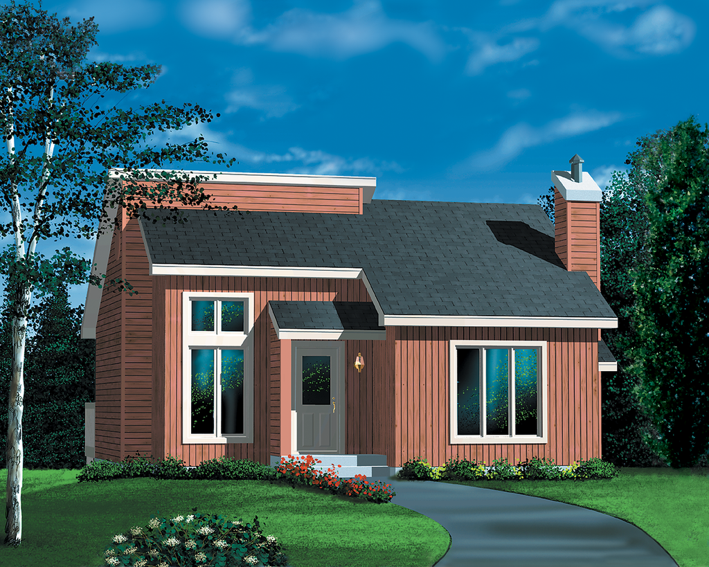 Modern Style House Plan - 3 Beds 1.5 Baths 1351 Sq/Ft Plan #25-1116