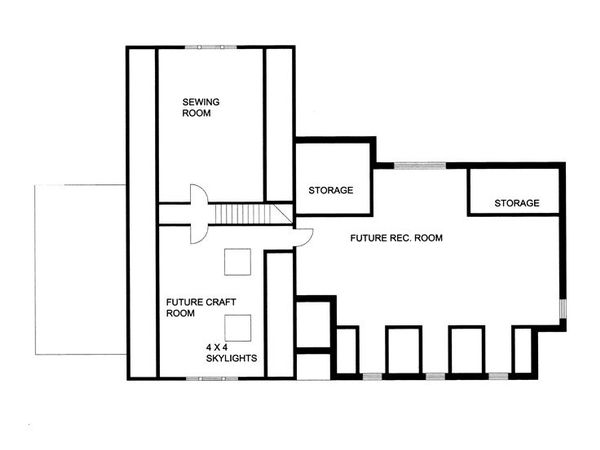 Southern Floor Plan - Upper Floor Plan #117-147