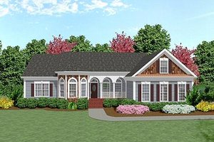Country Exterior - Front Elevation Plan #56-151