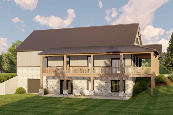Exterior - Other Elevation for Barndominium House Plan #1064-216 - 4 bed, 3 bath