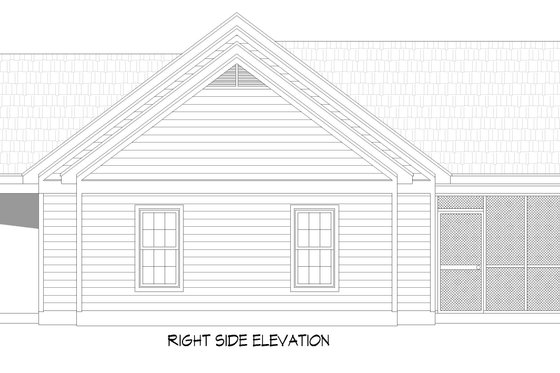 Exterior - Other Elevation 1 for Country House Plan #932-1447 - 2 bed, 2 bath
