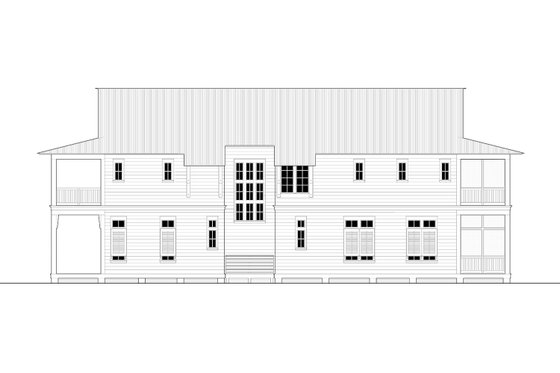 Exterior - Other Elevation 1 for Beach House Plan #443-15 - 5 bed, 5.5 bath