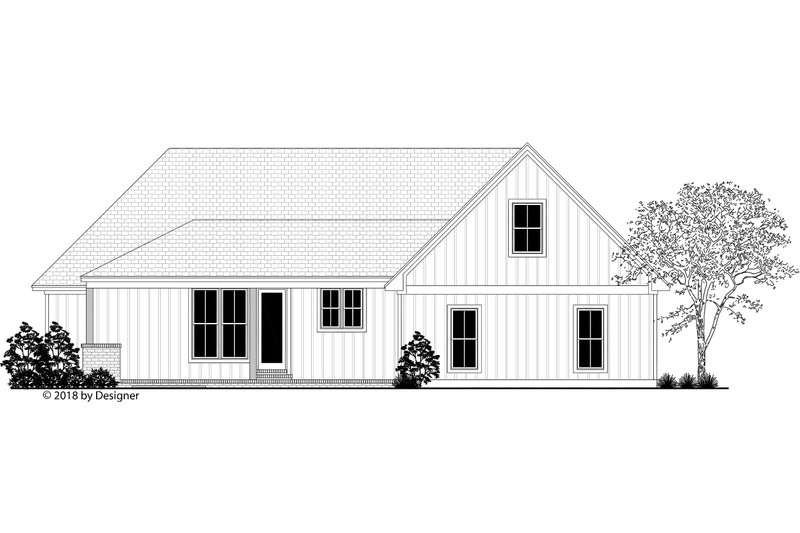 Dream House Plan - Exterior - Rear Elevation for Farmhouse House Plan #430-187 - 3 bed, 2.5 bath