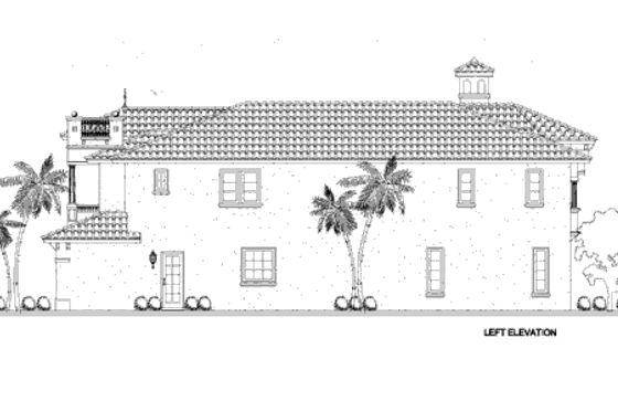 Exterior - Other Elevation 2 for Mediterranean House Plan #420-191 - 6 bed, 7.5 bath