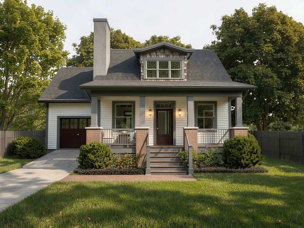 Exterior - Front Elevation 2 for Farmhouse House Plan #79-334 - 3 bed, 2 bath