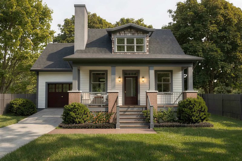 Exterior - Front Elevation 2 for Farmhouse House Plan #79-334 - 3 bed, 2 bath