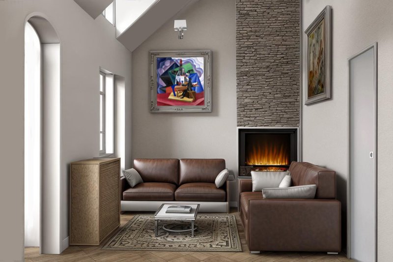 House Design - Interior - Family Room for European House Plan #542-6 - 2 bed, 1 bath