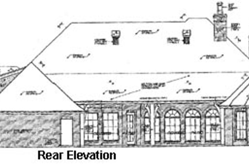 Dream House Plan - Exterior - Rear Elevation for European House Plan #310-333 - 4 bed, 3.5 bath