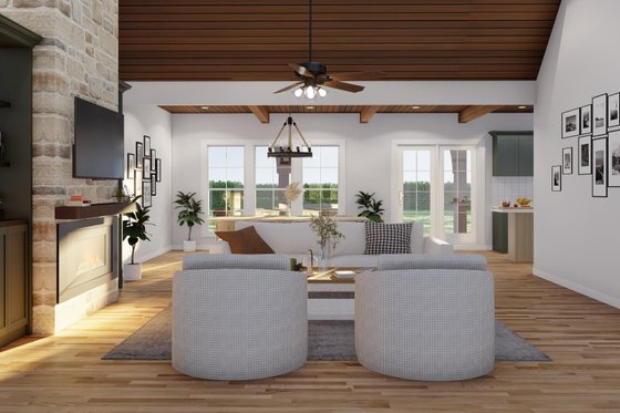 Interior - Family Room 7 for European House Plan #17-2483 - 3 bed, 2 bath