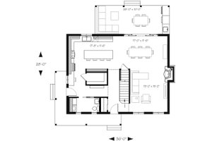 Floor Plan - Main Floor for Country House Plan #23-2669 - 3 bed, 1.5 bath