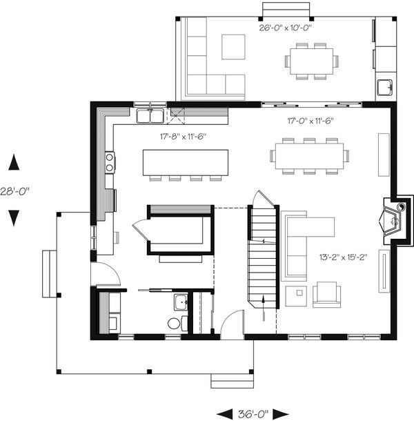 Country Floor Plan - Main Floor Plan #23-2669