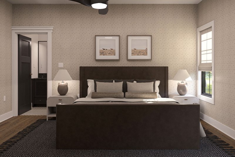 House Blueprint - Interior - Bedroom for Farmhouse House Plan #455-673 - 2 bed, 3 bath