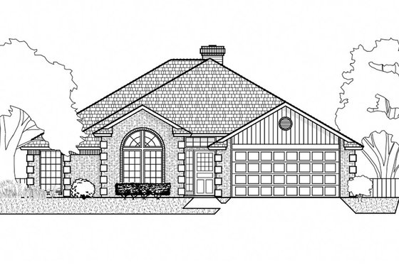 Exterior - Front Elevation for Traditional House Plan #65-113 - 3 bed, 2 bath