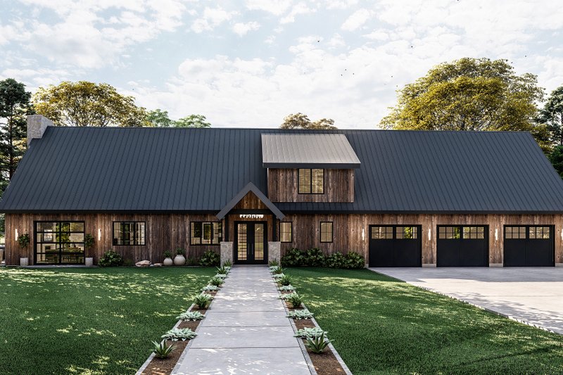 Home Plan - Barndominium Exterior - Front Elevation Plan #455-315