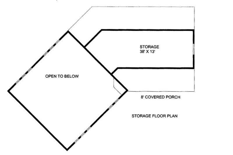 Home Plan - Floor Plan - Upper Floor for Bungalow House Plan #117-677 - 1 bed, 1 bath