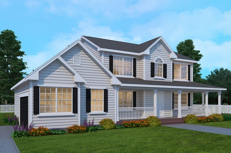 Dream House Plan - Farmhouse Exterior - Front Elevation Plan #1082-3