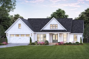 House Blueprint - Farmhouse Exterior - Front Elevation Plan #1074-43