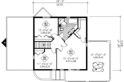 Contemporary Style House Plan - 3 Beds 1.5 Baths 1865 Sq/Ft Plan #25-2166 