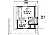 Country Style House Plan - 2 Beds 1 Baths 1288 Sq/Ft Plan #25-4437 