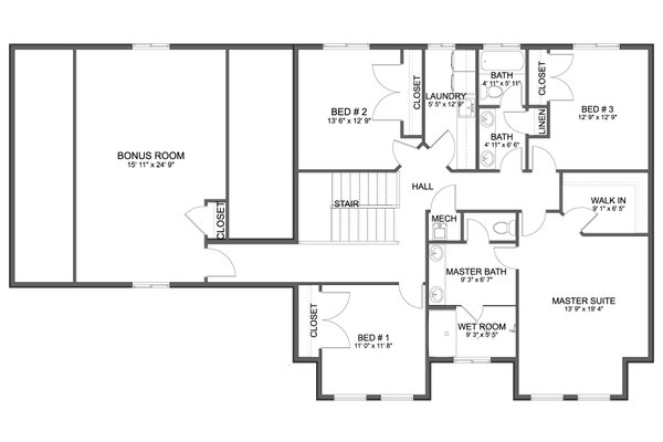 Home Plan - Farmhouse Floor Plan - Upper Floor Plan #1060-401
