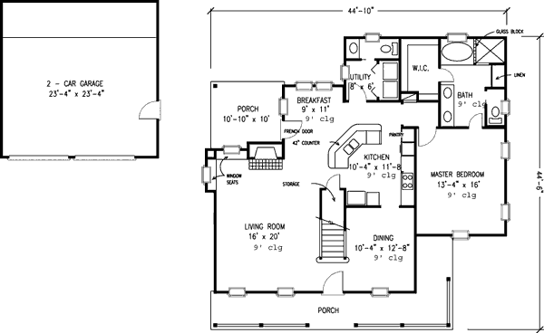 Home Plan - Tudor Floor Plan - Main Floor Plan #410-284