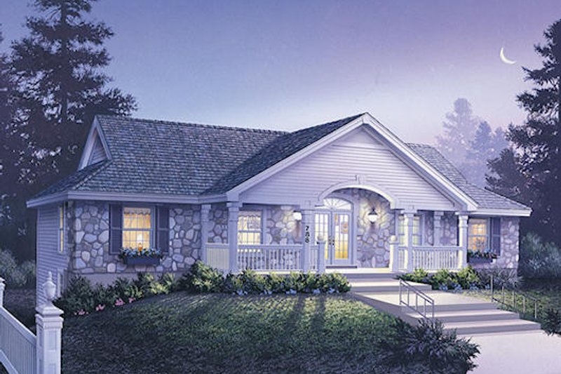 Country Style House Plan - 2 Beds 1 Baths 2986 Sq/Ft Plan #57-573