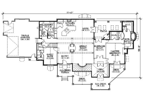 Dream House Plan - Bungalow Floor Plan - Main Floor Plan #5-414