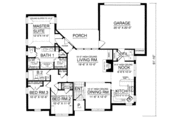 European Style House Plan - 3 Beds 2 Baths 1640 Sq/Ft Plan #40-114 