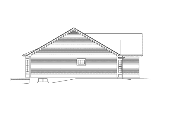 Exterior - Other Elevation for Cottage House Plan #57-619 - 2 bed, 1 bath