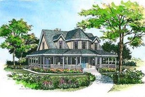 Country Exterior - Front Elevation Plan #72-118